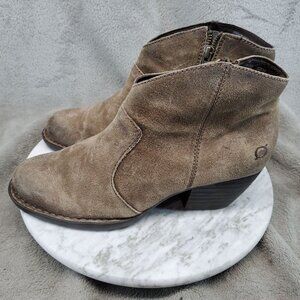 Born Shoes Womens Size 9 M Brown Suede Michel Western Style Short Boots